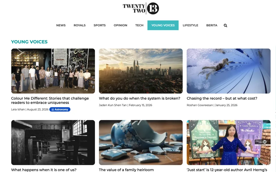 TwentyTwo13 website, designed and built by Upsolut